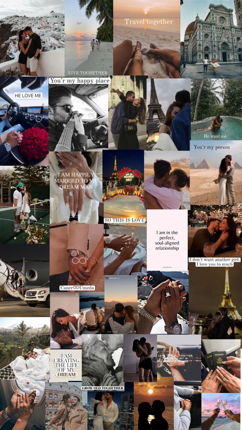 Soulmate Vision Board, Relationship Vision Board, Vision Board Themes, Vision Board Success, Country Relationship Goals, Vision Board Collage, Manifesting Vision Board, Vision Board Examples, Life Goals Future