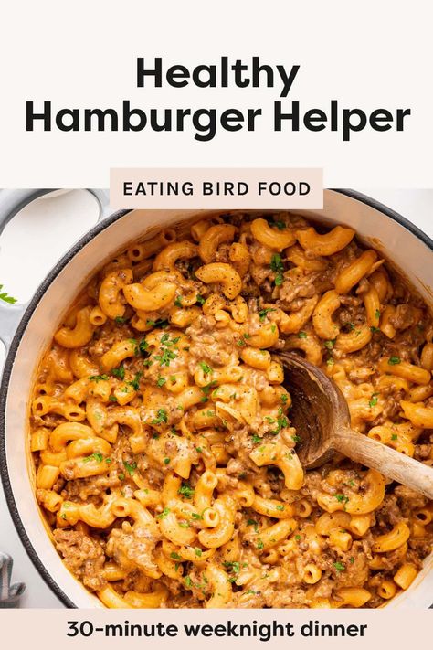 Healthy Hamburger Helper Ground Beef Meal Ideas Healthy, Healthy Hamburger Pasta, Healthy Cheeseburger Macaroni, Dinner Ideas Ground Beef Healthy, Easy Work Dinner Ideas, Whole 30 Hamburger Helper, Hamburger Helper Homemade With Veggies, Hamburger Helper Freezer Meal, Paleo Hamburger Helper