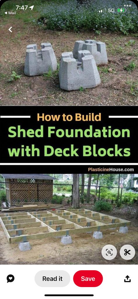 How To Build Shed, Deck Blocks, Shed Foundation, Build Shed, Build A Shed, Cheap Sheds, Shed Base, Shed Building Plans, Large Sheds