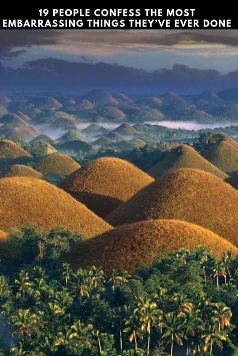 There's no coming back from these mortifying moments. There's only accepting that they happened and moving on. Beautiful Sunday Morning, Chocolate Hills, Bohol Philippines, Us Forever, Purple Flowers Wallpaper, Beautiful Sunday, Underground Cities, Tourist Sites, Morning Sunrise