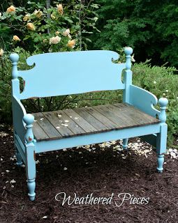 Transforming Furniture - From Bed Frame to Bench - American Paint Company Diy Bank, Bed Frame Bench, Headboard Benches, Headboard Bench, Transforming Furniture, American Paint, Wood Bed Frame, Diy Bench, Wood Bed