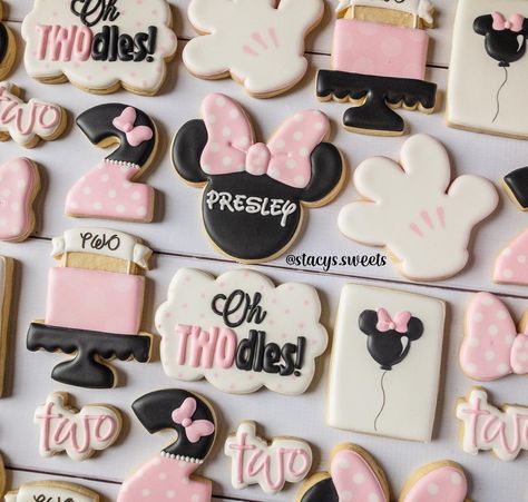 #ohtwodlescookies on Instagram | Hashtags Twodles Birthday Cookies, Oh Twodles Birthday Girl Cookies, Oh Twodles Birthday Cookies, Minnie Mouse Cookies 2nd Birthday, Oh Twodles Cookies, Oh Twodles Birthday Cake, Minnie Mouse Birthday Cookies, Minnie Mouse Birthday Party Ideas 2nd, Oh Twodles Birthday