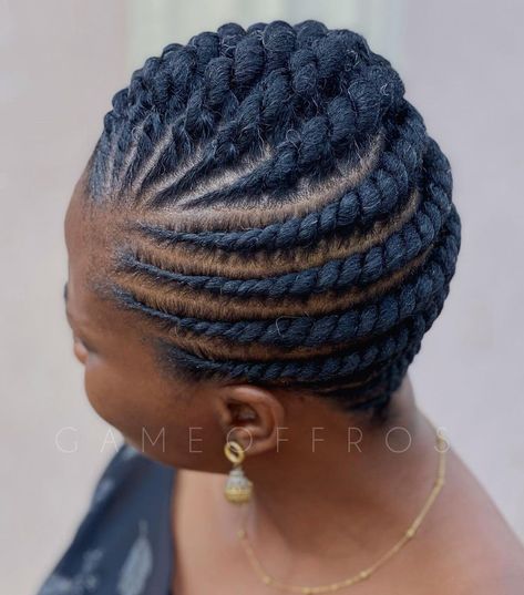 Corn Roll Hair Styles, Natural Hair Flat Twist, Natural Hairstyles For Black Women, Flat Twist Hairstyles, Flat Twists, Hype Hair, Twist Updo, Flat Twist Updo, Tapered Natural Hair