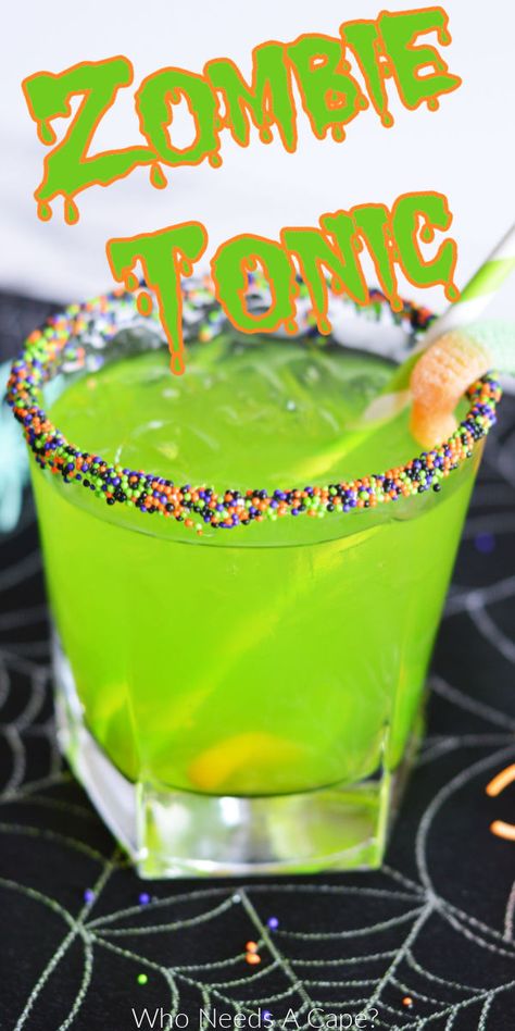 Essen, Zombie Drink, Halloween Alcohol, Halloween Themed Desserts, Zombie Cocktail, Booze Drink, Halloween Bar, Festive Food, Delicious Drink Recipes