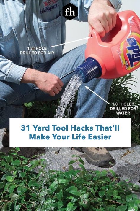 Helpful Hacks, Beautiful Outdoor Living Spaces, House Hacks, Bug Killer, Planting Tools, Yard Tools, Cleaning Tricks, Astuces Diy, Diy Products