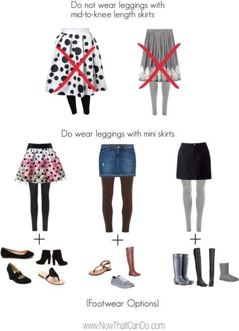 Guide 2 of 3: Leggings & Skirts. How to wear leggings with skirts to avoid looking frumpy. This blogger also shared tips about balancing proportions and how to pair shoes with skirts on the blog post. Fashion For Moms, Easy Fashion, How To Wear Leggings, Fashion Tips For Women, Clothes Ideas, Skirt Leggings, Mom Outfits, Outfits With Leggings, Skirt Outfits