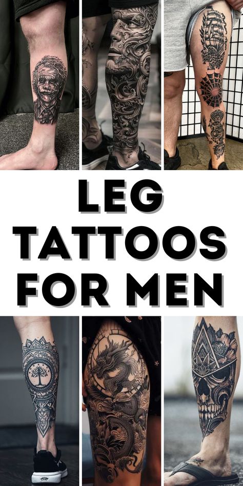 Leg Tattoos for Men: A Guide to Bold and Meaningful Ink Leg Tattoo Men Meaningful, Top Leg Tattoo, Thigh Tattoos For Guys, Mens Calf Tattoos, Calves Tattoo Men, Quad Tattoo For Men, Calves Tattoo, Leg Tattoo Ideas For Men, Tattoo Ideas For Men Meaningful