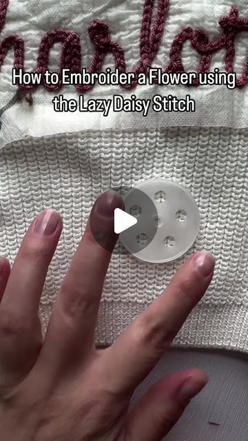 oofDynasty by BVIRAL on Instagram: "Person shows how to embroider a flower onto a knit sweater using yarn! 🎥 @aspenlynoutlet" Hand Embroidered Wildflowers, Yarn Flowers On Sweater, Sweater With Embroidered Flowers, Flower Stitch Pattern, How To Embroider Flowers On Sweater, Yarn Embroidery Flowers, Yarn Embroidered Sweater, Knit Embroidery Sweater, How To Hand Embroidery Flowers