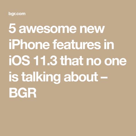 5 awesome new iPhone features in iOS 11.3 that no one is talking about – BGR Ipad Tips And Tricks, Melting Face, Apple Fitness, Iphone Info, Ipad Tips, Ios Update, Iphone Features, Ios 17, Ios 11