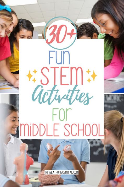 30+ Fun Stem Activities for Middle School Students. Projects For Middle Schoolers, Stem Projects Middle School, Middle School Stem, Stem Activities Middle School, Stem Lesson Plans, Stem Activities Preschool, Elementary Stem Activities, Fun Stem Activities, Stem Books