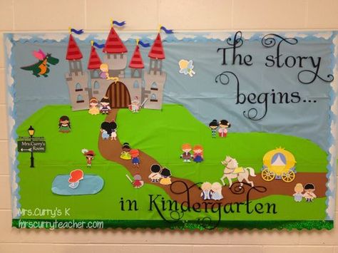 fairy tale bulletin board | Thanks to Lettering Delight's Dreams ... Fairy Tail Bulletin Board Ideas, Fairy Tales Bulletin Board, Rapunzel Bulletin Board Ideas, Fairy Tail Classroom Theme, Fairy Tales Bulletin Board Ideas, Castle Theme Bulletin Board, Storybook Bulletin Board Ideas, Fairy Tales Decorations, Fairy Tale Library Display