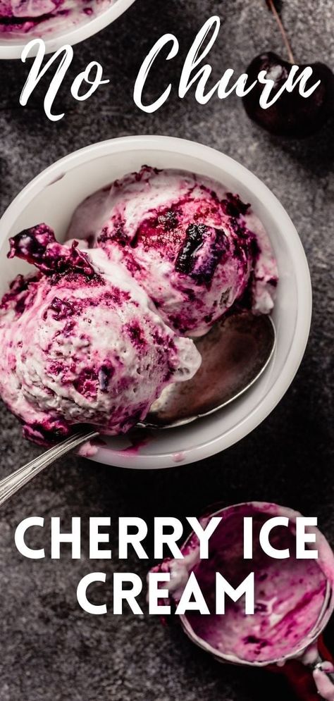 Homemade Cherry Ice Cream, Red Wine Ice Cream, Cherry Ice Cream Recipe, Simple Ice Cream, Chocolate Cherry Ice Cream, Wine Ice Cream, Ice Cream Recipes Machine, Almond Ice Cream, Cherry Ice Cream