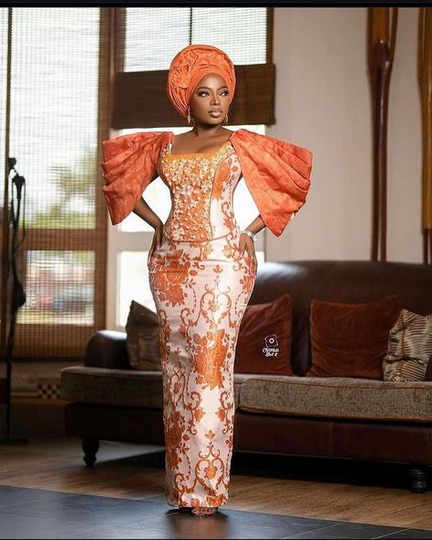 FASHION & STYLE BLOGGER | EVENTS| OUTFIT IDEAS |ASOEBI STYLES | Beautiful brocade asoebi styles #mmbliss24#foreverbliss24 | Instagram Orange Asoebi, Brocade Asoebi, Brocade Asoebi Styles, Ankara Wedding Dress, Party Guest Dress, Asoebi Style, Damask Dress, Nigerian Lace Styles, Lace Gown Styles