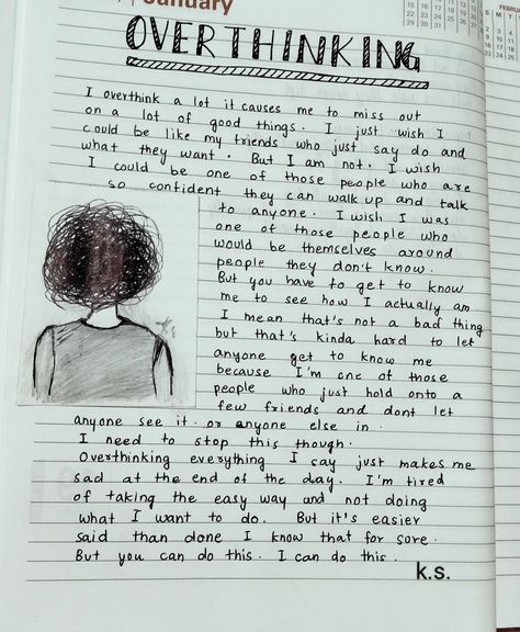 #Overthinking  🖤 For Diary Ideas, Some Ideas For Diary, Aesthetic Cute Drawings For Journal, Cute Things To Do In Your Diary, Cute Drawings Journal, Good Feelings List, Cute Thoughts Quotes Aesthetic, What To Write In Diary Ideas, Journaling Simple Ideas