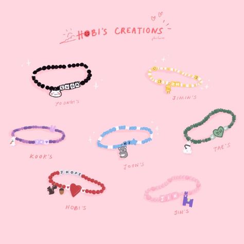 Bts Bracelet, Army Accessories, Kpop Diy, Bts Art, Kraf Diy, Bts Merch, Bts Drawings, Bts Chibi, Bts Group