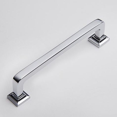 Bronte Handle - Polished Chrome Bathroom Cupboards, Integrated Fridge Freezer, Integrated Fridge, New Kitchen Cabinets, Pantry Door, Knobs And Handles, Kitchen Handles, Smooth Lines, Kitchen Designs