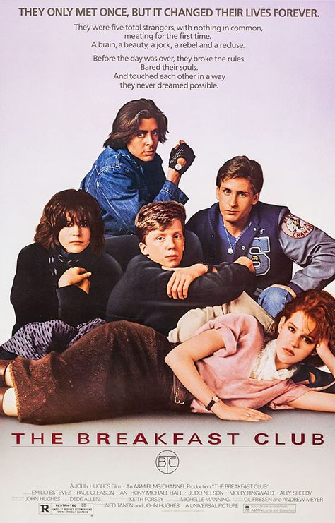 The Breakfast Club (1985) Max Schreck, John Hughes Films, Breakfast Club Movie, Judd Nelson, Posters Decor, Vintage Films, Anthony Michael Hall, Emilio Estevez, Joker Poster