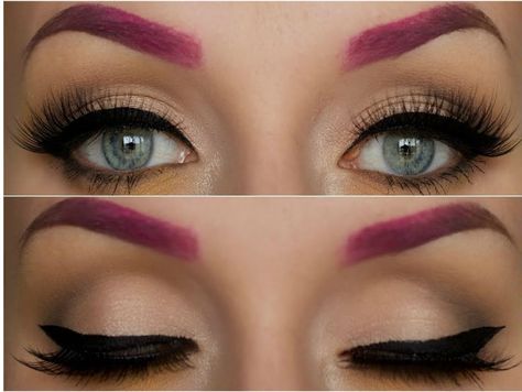 14 Fierce Makeup Looks That Aren't Just Another Smoky Eye - Minq.com Glitter Eyebrows, Ombre Eyebrows, Eyebrow Makeup Products, Eyebrow Trends, Eyebrow Growth Serum, Creative Hair Color, Eyebrow Growth, Glitter Spray, Brown Skin Makeup