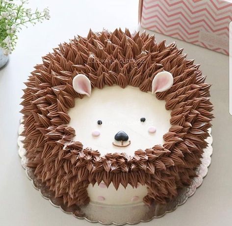 Hedgehog Cake, Animal Cakes, Fox Cookies, Animal Cake, Bear Cakes, Cupcake Cake, Baby Sprinkle, Fancy Cakes, Pretty Cakes