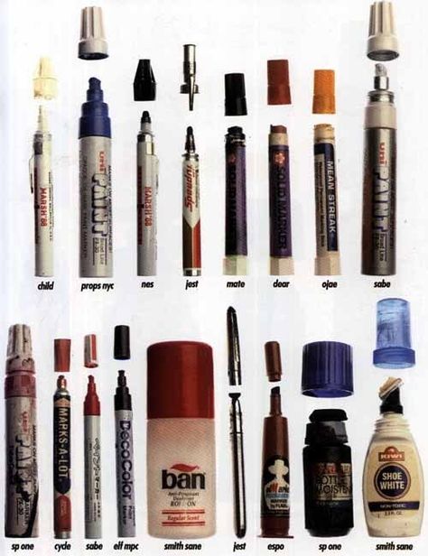 Dirty Graffiti Markers | Graffiti Markers - Tutorials Blog Graffiti Markers, Graffiti Tutorial, Street Art Poster, Graffiti Supplies, Stencil Street Art, Graffiti Lettering Alphabet, Graffiti Pens, Graffiti Writing, Graffiti Tagging