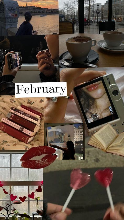 #months aesthetics #february #✨🫶🥀 February Aesthetic Photography, February Core, Feb Aesthetic, February Aesthetic Month, February Collage, Monthly Backgrounds, Violet Core, Angela Core, February Vibes