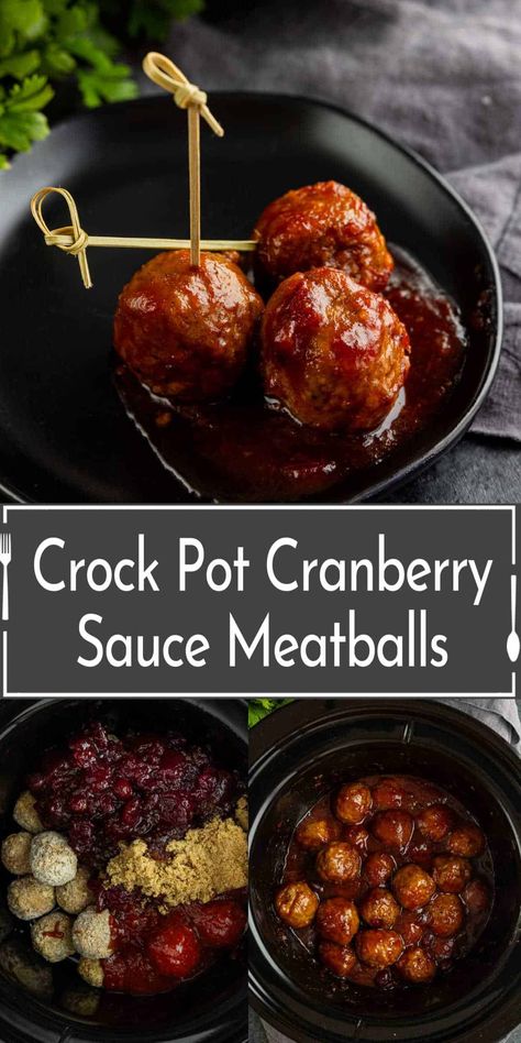 These Crock Pot Cranberry Sauce Meatballs are a hit! Sweet, tangy cranberry sauce mixed with savory meatballs creates an irresistible flavor combo. Easy to make in the slow cooker, this recipe is perfect for holidays, potlucks, or game day. Serve them as a festive, crowd-pleasing appetizer or main dish! Fancy Toothpicks, Cranberry Crockpot, Cranberry Sauce Meatballs, Crockpot Meatballs, Cranberry Meatballs, Savory Meatballs, Crockpot Appetizers, Appetizer Meatballs, Crock Pot Meatballs