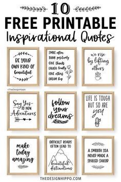 Wall Prints Quotes, Free Inspirational Quotes, Free Printable Quotes, Motivational Printables, Printable Wall Art Quotes, Inspirerende Ord, Printable Inspirational Quotes, Fina Ord, Inspirational Printables