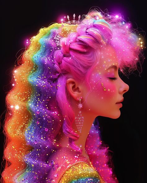 Inspired by the stunning drippy gems and beautiful hairstyles from @studioslayla , I couldn’t resist adding my own Lisa Frank twist to this set! ✨💎💖 #ArtInspiration #LisaFrankStyle #ColorfulCreations Lisa Frank Aesthetic Outfit, Lisa Frank Outfit Aesthetic, Lisa Frank Inspired Outfit, Lisa Frank Halloween Costume, Lisa Frank Outfit, Lisa Frank Aesthetic, Lisa Frank Makeup, Rainbow Halloween, Wonderland Artwork