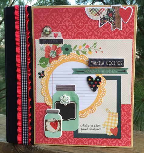 Scrapbook Recipe Book, Recipe Album, Recipe Book Diy, Scrapbook Cover, Recipe Scrapbook, Album Scrapbook, Premade Scrapbook, Planner Scrapbook, Album Scrapbooking