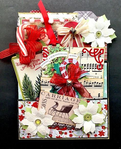 Notepad Crafts, Mini Folder, Scrapbook Paper Flowers, Loaded Envelopes, Journal Pockets, Card Making Embellishments, Card Making Templates, Pocket Envelopes, Christmas Crafts To Make