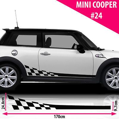 Mini Cooper S Side Racing Stripes Car Stickers Decal Vipe Vinyl Graphics Swift Car, Car Sticker Ideas, Cars Stickers, Mini Cooper One, Car Stripes, Truck Graphics, Cooper Car, Cars Birthday Party Disney, Car Sticker Design