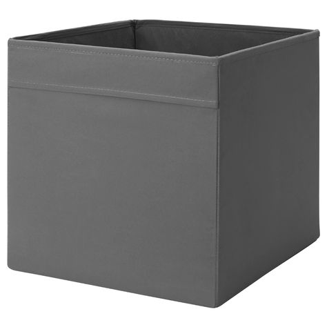 DRÖNA Box, dark gray, 13x15x13". This velvety fabric box adds a sense of softness to your storage – whether it’s in the walk-in closet or in the living room. It is dimensioned for KALLAX shelving, adding style and function. Kallax Insert, Kallax Shelf Unit, Kallax Shelving Unit, Kallax Shelf, Ikea Website, Plastic Foil, Plastic Edging, Kallax Ikea, Fabric Boxes