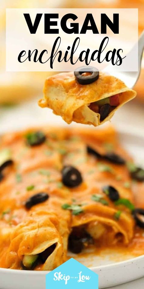 Vegetarian Enchiladas Recipe, Enchiladas Recipes, Veggie Enchiladas, Enchiladas Healthy, Monday Recipes, Enchilada Ingredients, Vegan Enchiladas, Black Bean Enchiladas, Vegetarian Enchiladas