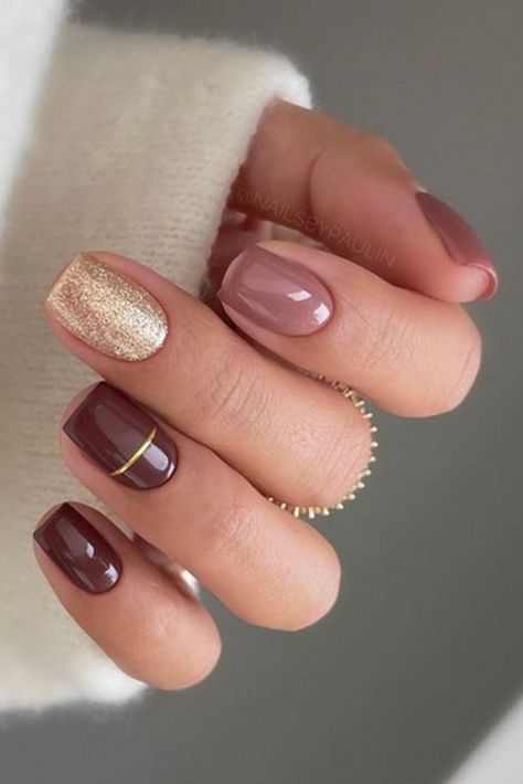 30 Simple Fall Nail Art Designs - Girl In Cali Nail Art Chrome, Short Fall Nails, Trending Hair, Fall Nail Polish, Simple Fall Nails, Nail Polish Colors Fall, Ootd Instagram, November Nails, Fall Nail Trends