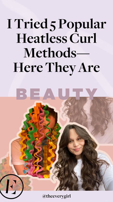 Heatless curls are all over TikTok, so our writer tested five different methods on her long, thick, wavy hair to see which were worth it. Best Curlers For Long Hair, Heartless Curls Long Thick Hair, Best Heatless Curls, No Heat Curls, Big Wavy Curls, Curling Fine Hair, Heat Free Curls, Curlers For Long Hair, Heatless Curls Tutorial