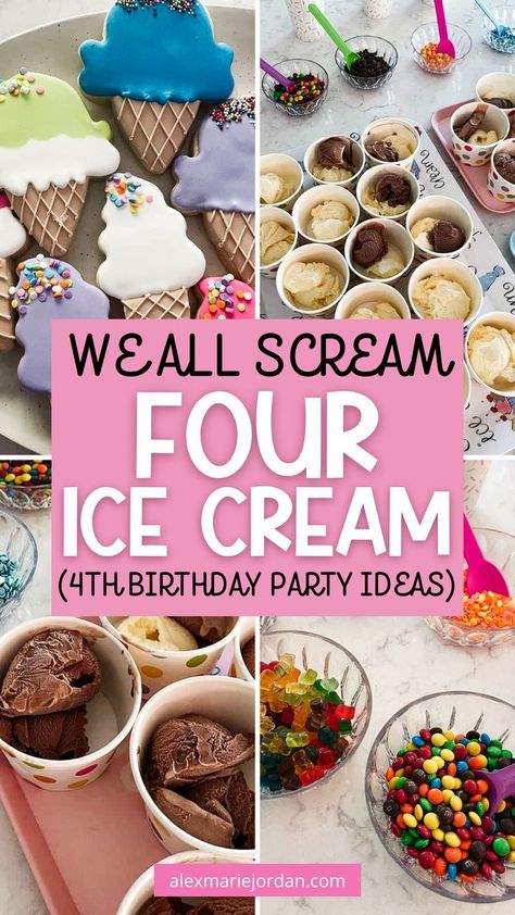 Dive into a world of sweetness with our must-read blog post on "We All Scream Four Ice Cream Theme Fourth Birthday Party"! Explore the fun of Ice Cream Birthday Party Theme, discover exciting Summer Birthday Party ideas, and create lasting memories for your child's Fourth Birthday. From adorable Ice Cream Party details to Kids Themed Birthday Parties inspiration, find the perfect Birthday Ideas for a celebration that'll have everyone screaming for joy! Fourever Sweet Party Ideas Decorations, Winter Ice Cream Birthday Party, 4ever Birthday Party, 4th Birthday Ice Cream Theme, Ice Cream Birthday Party Food Ideas, Four Year Birthday Theme, Ice Cream Birthday Party Theme Boy, Forth Birthday Themes, Four Ice Cream Birthday Party