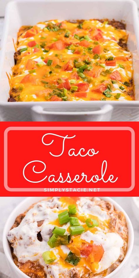 Twist On Tacos, Tacos Baked, Veggie Diet, Healthy Tacos Salad, Hamburger Dishes, Skillet Dishes, One Dish Dinners, Taco Casserole, Healthy Casseroles