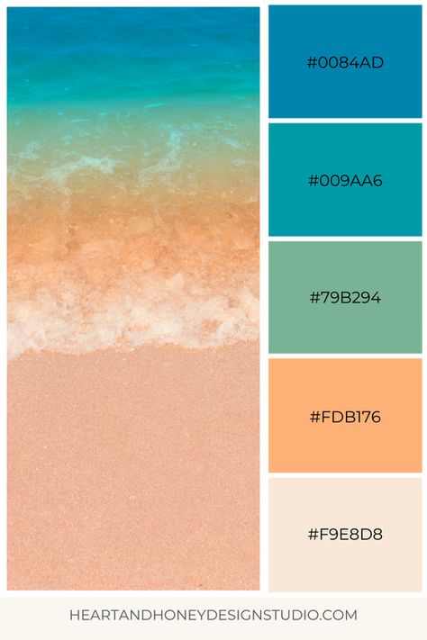 Vintage Florida Color Palette, Summer Hex Color Palette, Summer Color Combos, Tropical Cookies, Summer Pallet, Tropical Color Palette, Beach Color Palette, Hotel Plans, Ocean Color Palette