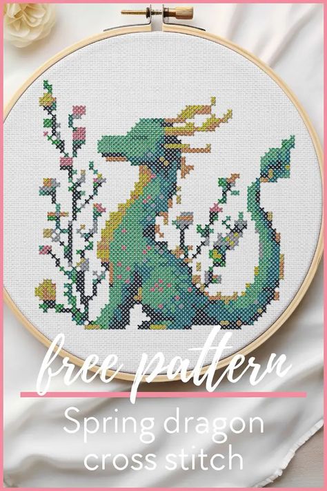 Dragon Cross Stitch Patterns, Spring Dragon, Unique Cross Stitch, Stitch Stuff, Cross Stitch Tutorial, Dragon Cross Stitch, Cross Stitch Cross, Stitch Cross Stitch, Small Cross Stitch