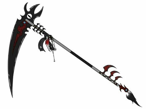 Cool Scythe Designs, 천사와 악마, Pretty Knives, Fantasy Props, Cool Swords, Fan Fiction, Fantasy Jewelry, Drawing Base, Rwby