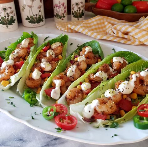 Healthy Taco Shrimp Lettuce Wraps - Easy DIY Recipes Taco Shrimp Lettuce Boats, Shrimp Taco Lettuce Wraps, Shrimp Taco Healthy, Healthy Shrimp Lettuce Wraps, Healthy Taco Shrimp Lettuce Wraps, Shrimp Taco Salad Bowl, Shrimp Tacos Lettuce Wraps, Shrimp Lettuce Boats, Shrimp Wraps Recipes