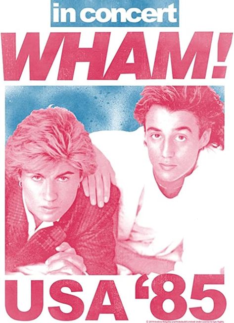 Amazon.com: Wham in Concert George Michael and Andrew Ridgeley USA '85 Adult T-Shirt 80s Graphic Tee : Clothing, Shoes & Jewelry Wham Poster Vintage, Wham Aesthetic, Organization Under Bed, Wham Poster, Wham T Shirt, George Michael 80s, George Michael Poster, 80s Posters, 80s Poster