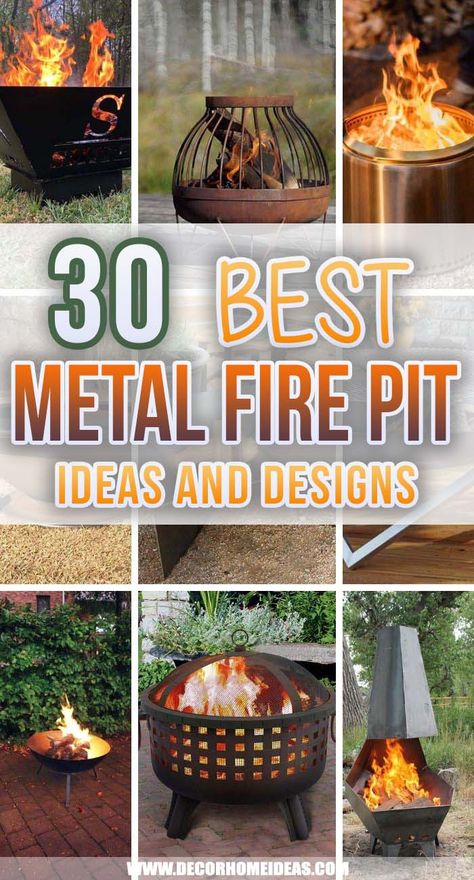 Metal Fire Pit Ideas, Unique Backyard Ideas, Metal Fire Pit Ring, Diy Metal Fire Pit, Rim Fire Pit, Fire Pit Sphere, Homemade Fire Pit, Unique Backyard, Outside Fire Pits