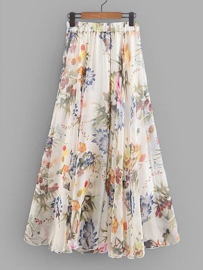 Shop All Over Florals Skirt online. SheIn offers All Over Florals Skirt & more to fit your fashionable needs. Midi Rock Outfit, Pola Rok, Midi Skirt Outfit, Gaun Fashion, Rock Outfit, Women Skirts, Floral Print Skirt, 가을 패션, Print Skirt