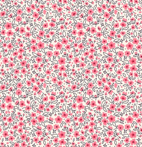 Pink Flowers White Background, Pink Floral Background, Flowers White Background, Small Floral Pattern, Hijab Design, Small Pink Flowers, Seamless Floral Pattern, Background Cute, Floral Nursery