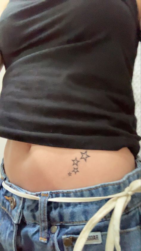 Feminine Goth, Kitsune Tattoo, Energy Tattoo, Small Star Tattoos, Stomach Tattoos Women, Tramp Stamp Tattoos, Waist Tattoos, Belly Tattoos, Goth Tattoo