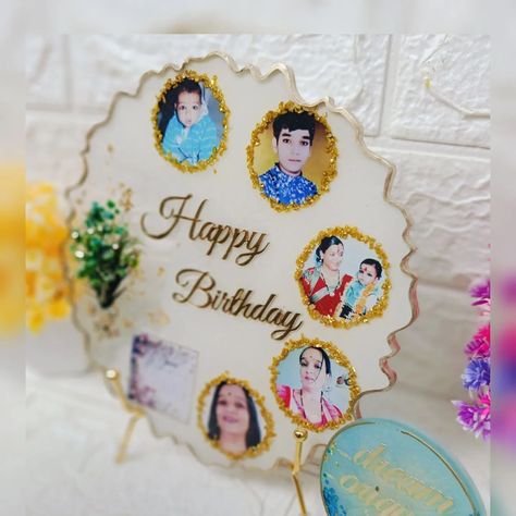 8 inch resin Birthday frame 💓 . . (Resin frame , photo frame, artist, birthday, gift , flowers, stones, home decor, bouquet, ) . #artist #birthday #birthdaycake Artist Birthday, Gift Flowers, Resin Frame, Birthday Frames, Frame Photo, Resin Craft, Resin Crafts, Photo Frame, Birthday Gift