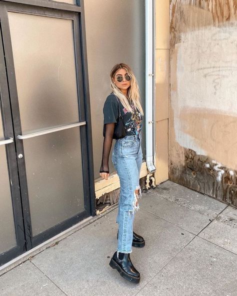 Josi Pellicano, Casual Edgy Outfits, Edgy Fall Outfits, Rocker Outfit, Casual Edgy, Look Boho Chic, Outfits Edgy, Look Jean, Rock Outfit