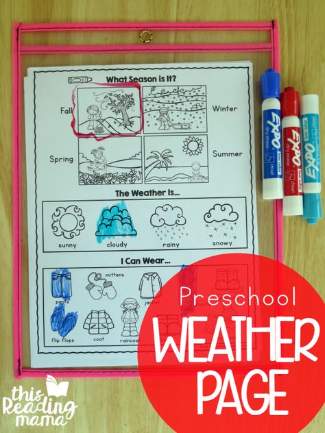 A few weeks ago, I shared our Preschool Calendar Pages for both the Northern & Southern Hemispheres. I have had lots of requests to include weather, so I’ve also created a Preschool Weather Page! *This post contains affiliate links. **The free download link is towards the end of the post. Just click on the teal … Weather Calendar Printable, Preschool Weather Theme Free Printables, Todays Weather Is Free Printable, Weather Chart Preschool Printables, Free Weather Printables, Preschool Calendar, Preschool Weather, Weather Theme, Weather Unit