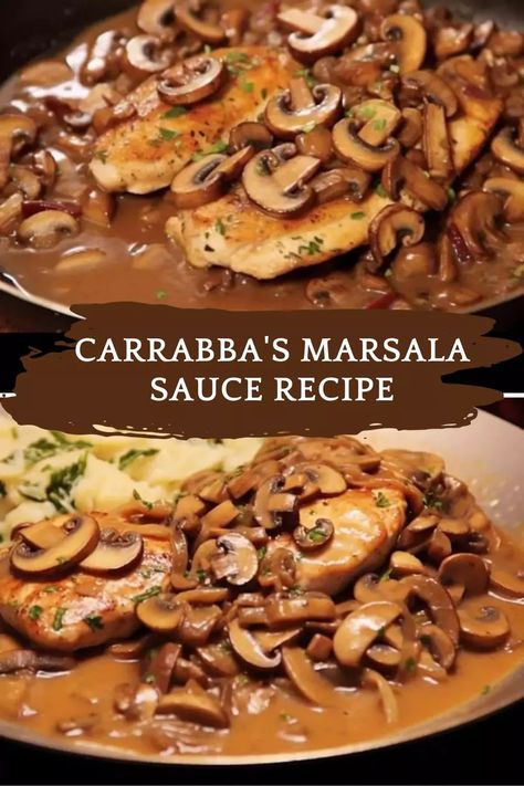 Elevate your dishes with the authentic taste of Carrabba’s Marsala Sauce. Our recipe unlocks the secret to savory perfection. Try it for your culinary joy! Copycat Carrabbas Recipes, Marsala Sauce Without Mushrooms, Recipes With Romesco Sauce, Marsala Wine Sauce Recipe, Carrabas Steak Marsala Recipe, Carrabas Soup Recipes, Chicken Marsala Sauce Recipe, Carrabas Marsala Sauce, Best Ever Dinner Recipes